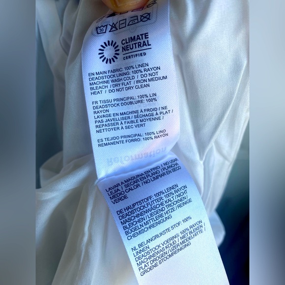 New Reformation Janu Linen Midi Dress - Serenity Blue White Floral size 4 - Picture 14 of 15